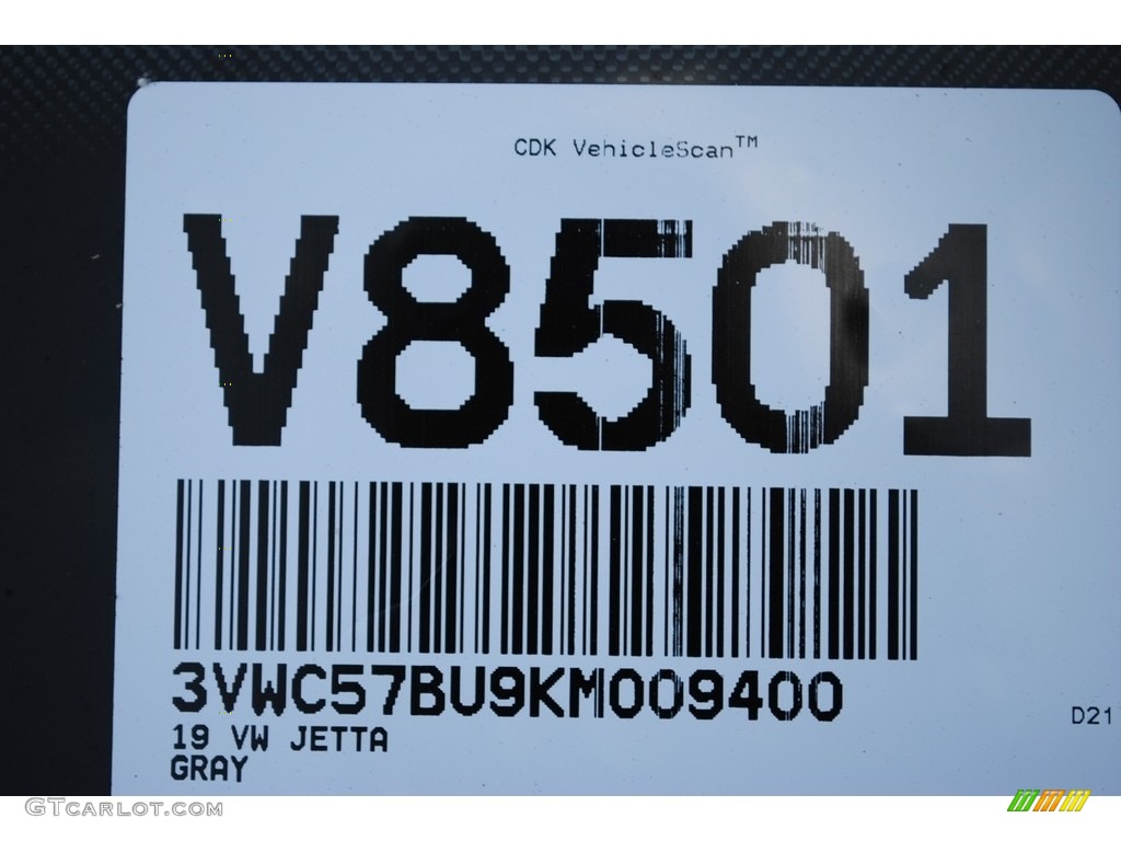 2019 Jetta SE - Platinum Gray Metallic / Titan Black photo #20