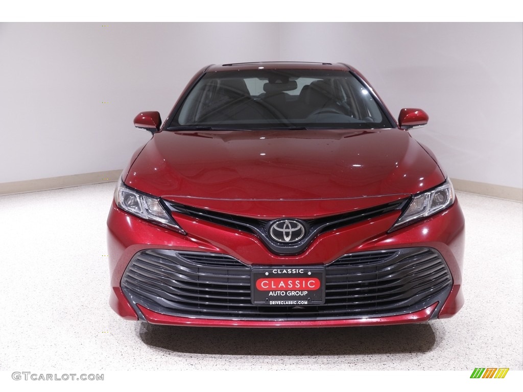 2018 Camry LE - Ruby Flare Pearl / Black photo #2