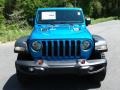 2021 Hydro Blue Pearl Jeep Gladiator Rubicon 4x4  photo #3