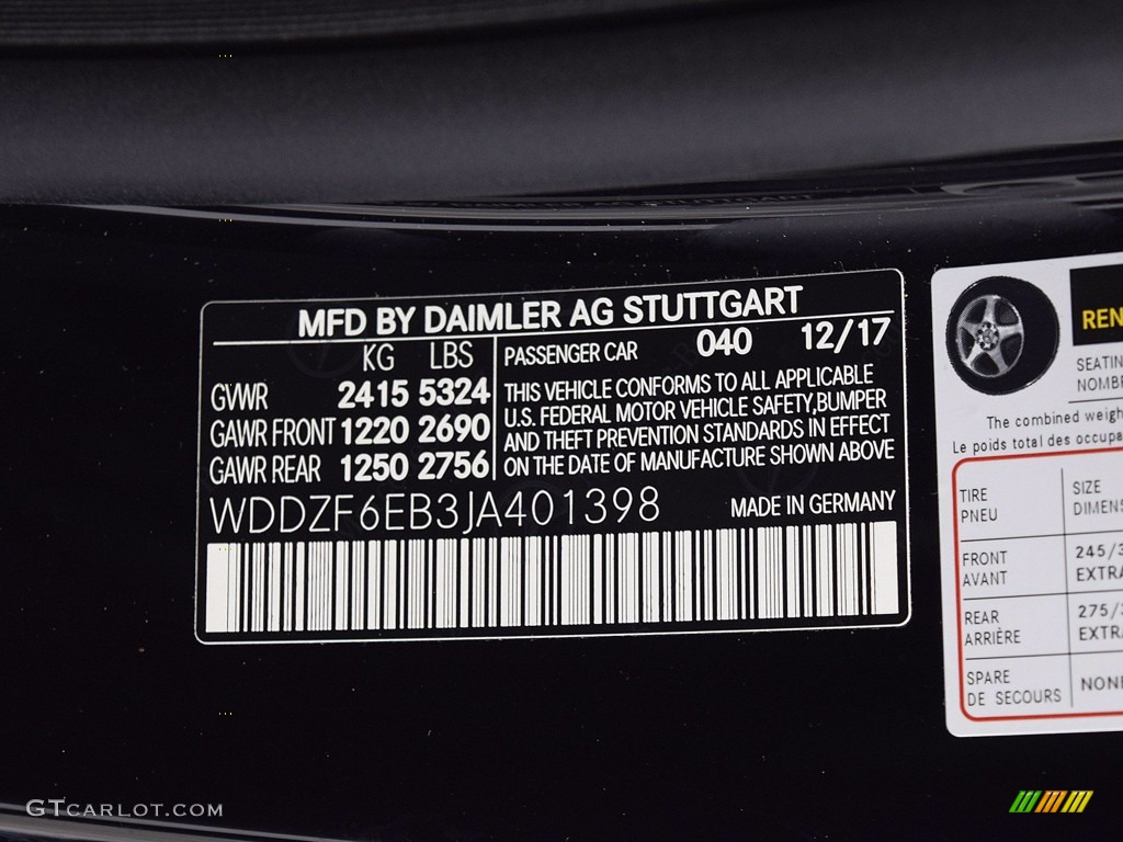 2018 E 43 AMG 4Matic Sedan - Black / Black photo #26