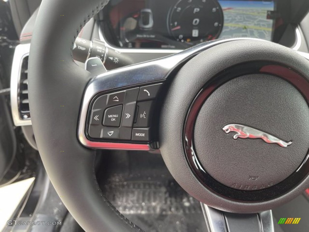 2021 Jaguar F-TYPE P300 Coupe Mars Red Steering Wheel Photo #141844410