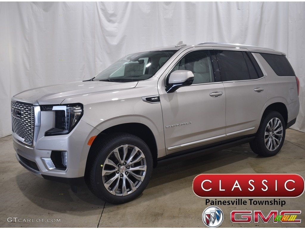 2021 Yukon Denali 4WD - Pearl Beige Metallic / Teak/­Light Shale photo #1