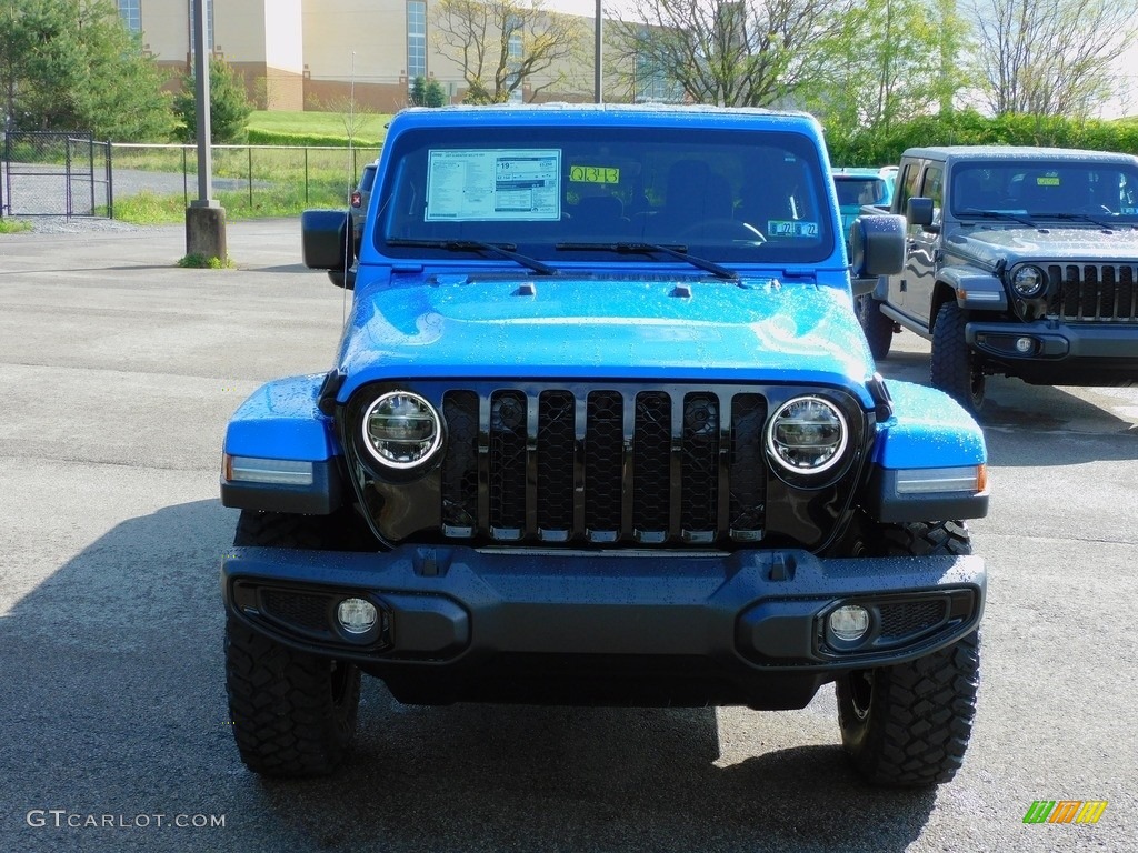 2021 Gladiator Willys 4x4 - Hydro Blue Pearl / Black photo #2