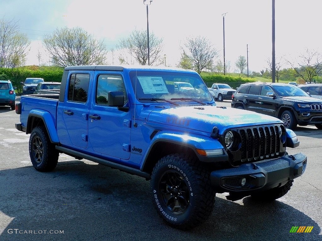 2021 Gladiator Willys 4x4 - Hydro Blue Pearl / Black photo #3