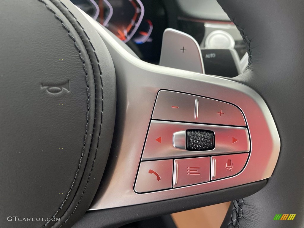 2022 BMW 7 Series 740i Sedan Cognac Steering Wheel Photo #141847800