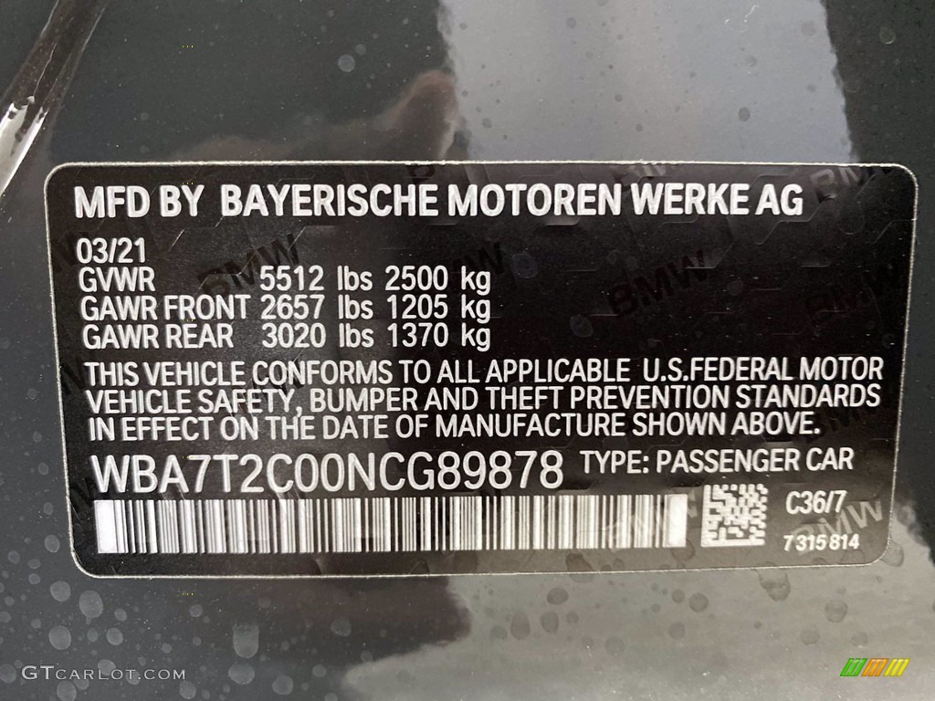 2022 7 Series 740i Sedan - Dravit Gray Metallic / Black photo #26