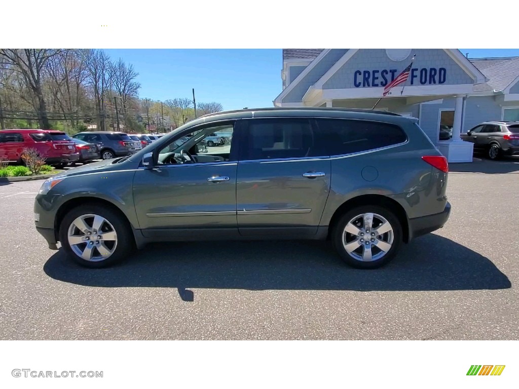 2011 Traverse LTZ AWD - Steel Green Metallic / Light Gray/Ebony photo #4