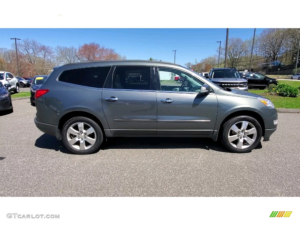2011 Traverse LTZ AWD - Steel Green Metallic / Light Gray/Ebony photo #8