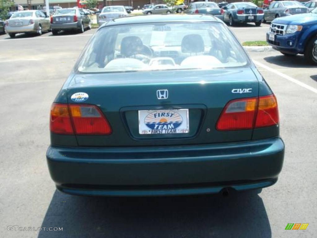 1999 Civic VP Sedan - Clover Green Pearl / Beige photo #4