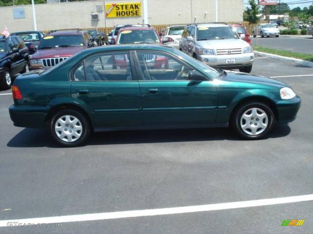 1999 Civic VP Sedan - Clover Green Pearl / Beige photo #5