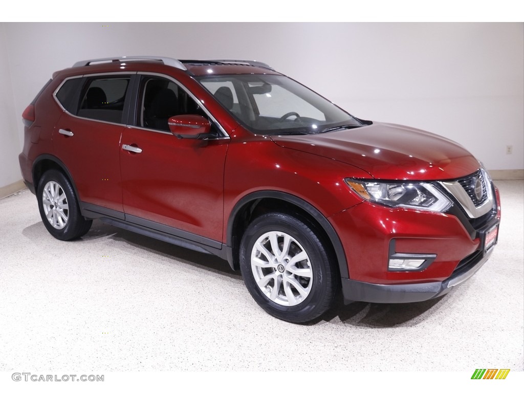 2018 Rogue S AWD - Scarlet Ember / Charcoal photo #1