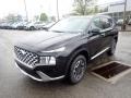 Black Noir Pearl - Santa Fe Hybrid Blue AWD Photo No. 5