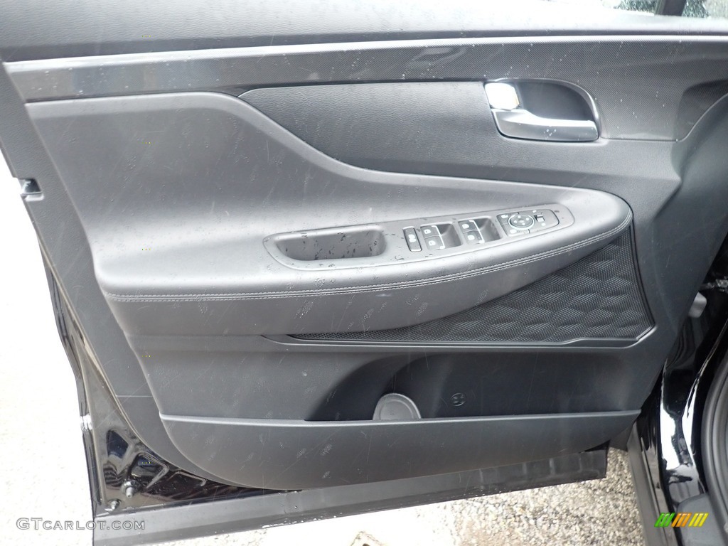 2021 Hyundai Santa Fe Hybrid Blue AWD Black Door Panel Photo #141858430