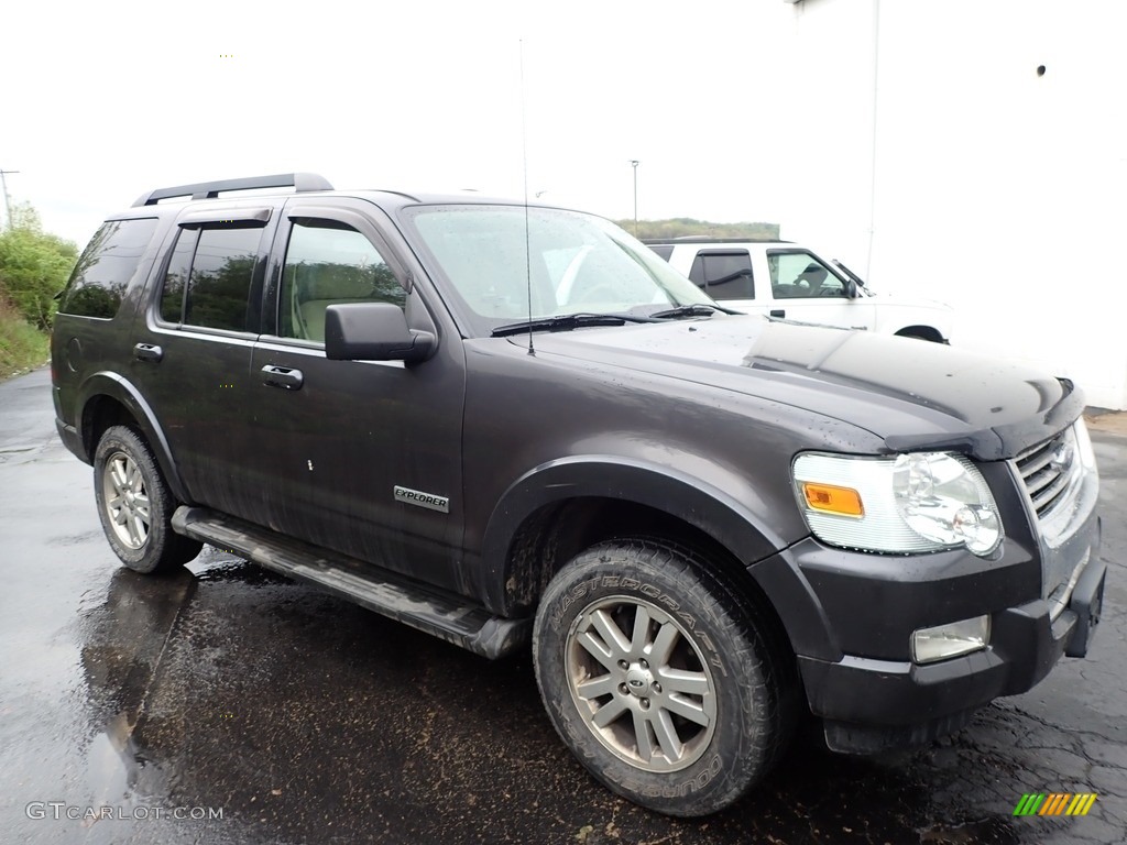 2007 Explorer XLT 4x4 - Dark Stone Metallic / Camel photo #4