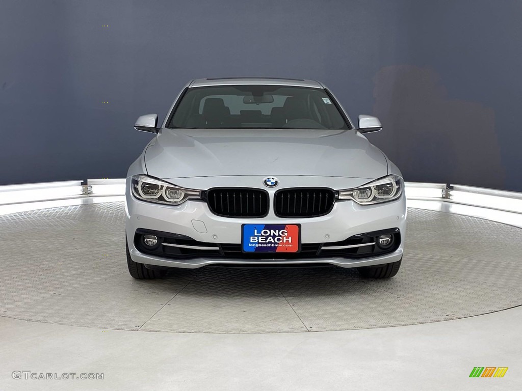 2018 3 Series 330i Sedan - Glacier Silver Metallic / Black photo #2