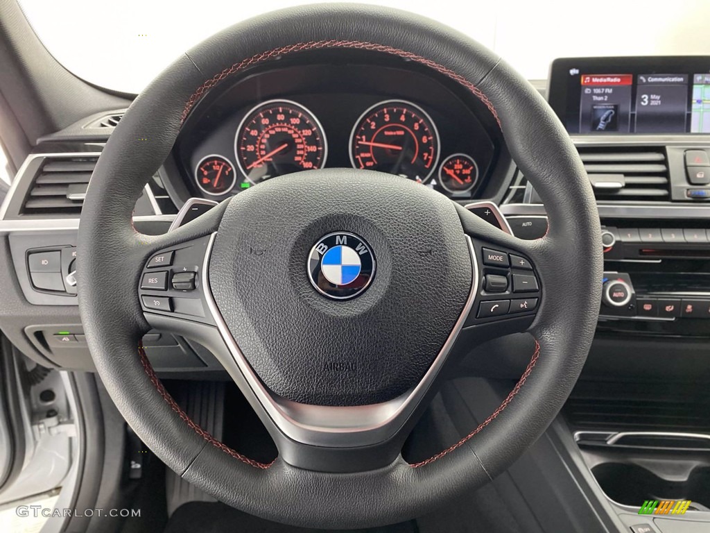 2018 3 Series 330i Sedan - Glacier Silver Metallic / Black photo #18