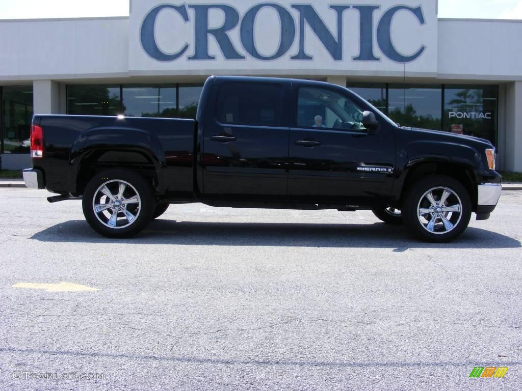 2009 Sierra 1500 SL Crew Cab - Onyx Black / Dark Titanium photo #1