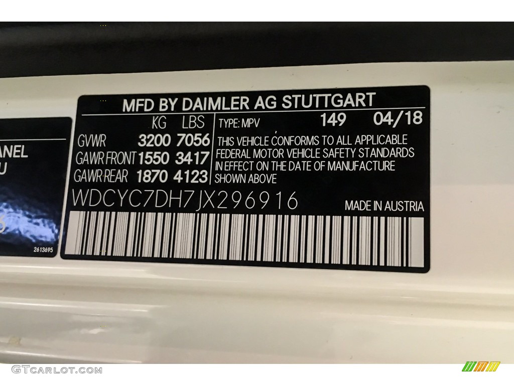 2018 G Color Code 149 for Polar White Photo #141861721