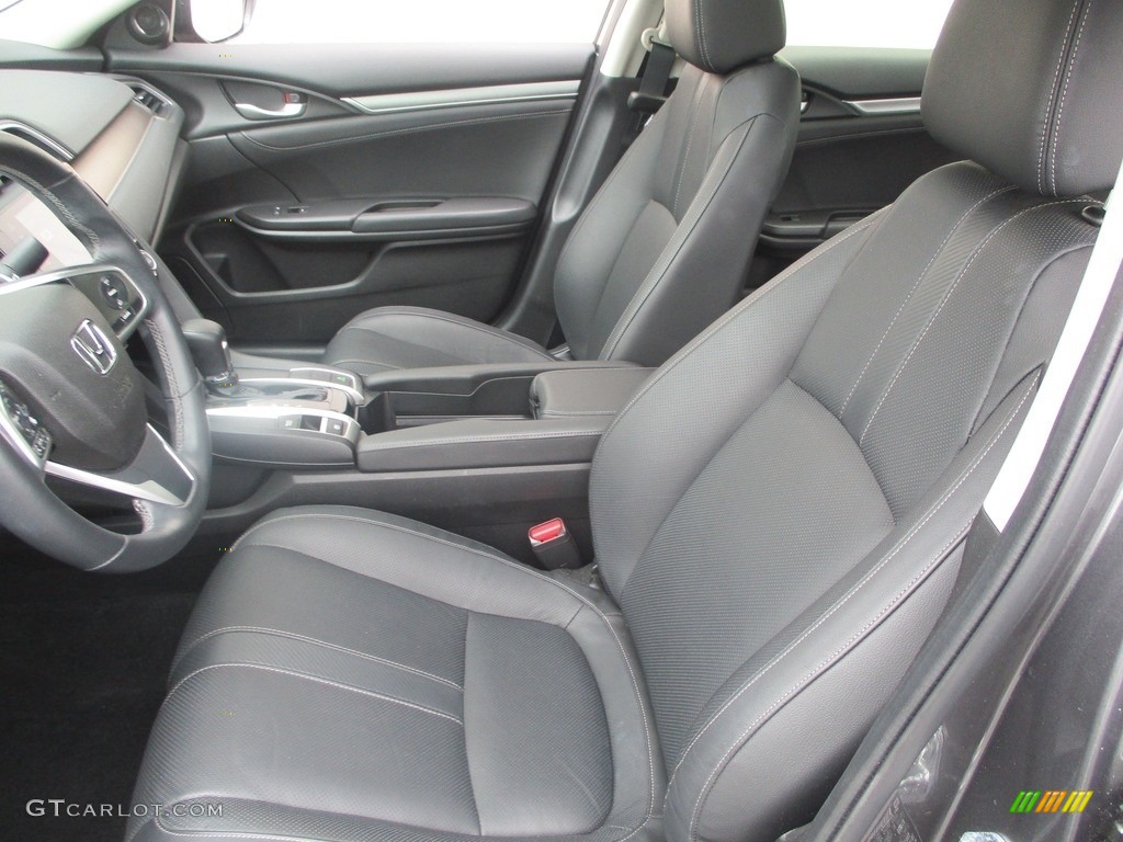 Black Interior 2018 Honda Civic EX-L Sedan Photo #141864256