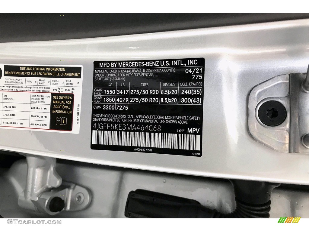 2021 GLS 450 4Matic - Iridium Silver Metallic / Black photo #11
