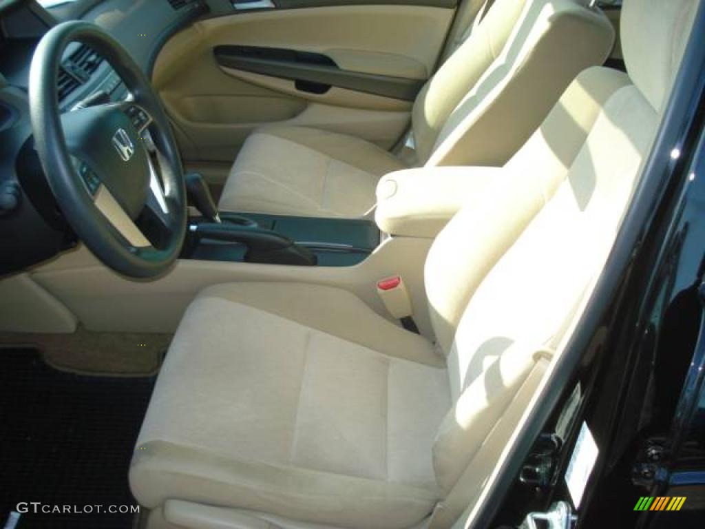 2009 Accord LX Sedan - Crystal Black Pearl / Ivory photo #7