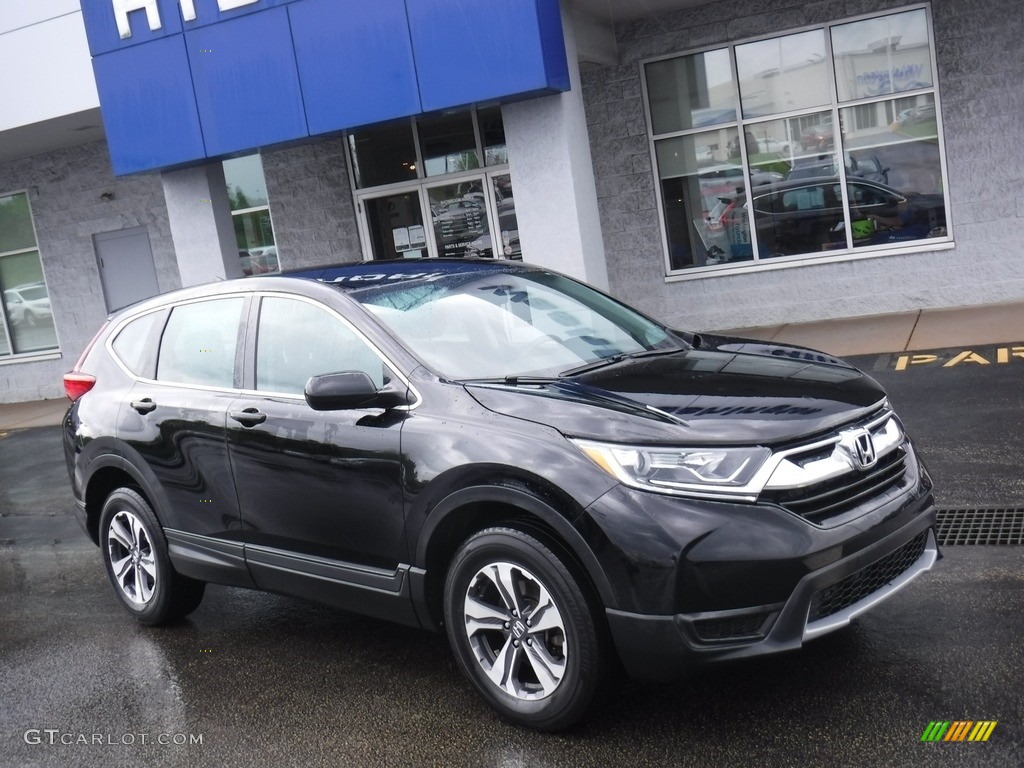 2018 CR-V LX AWD - Crystal Black Pearl / Black photo #1