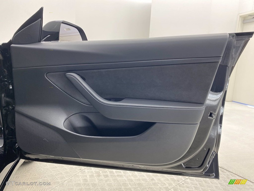 2020 Tesla Model 3 Standard Range Black Door Panel Photo #141874210