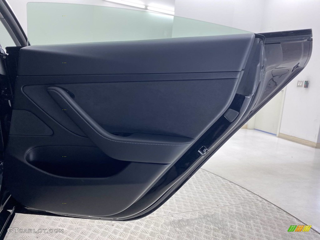 2020 Tesla Model 3 Standard Range Black Door Panel Photo #141874273