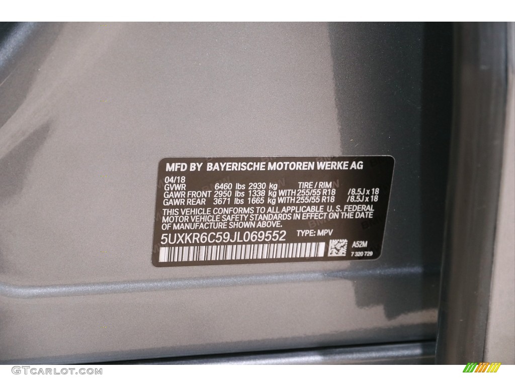 2018 X5 xDrive50i - Space Gray Metallic / Black photo #23