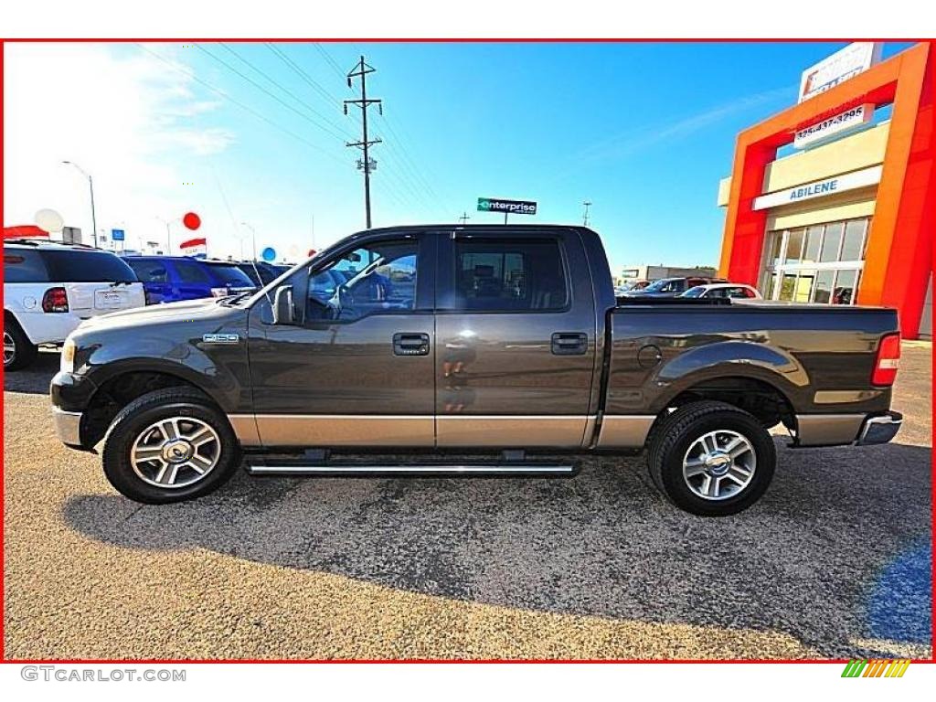 2006 F150 XLT SuperCrew - Dark Stone Metallic / Tan photo #2