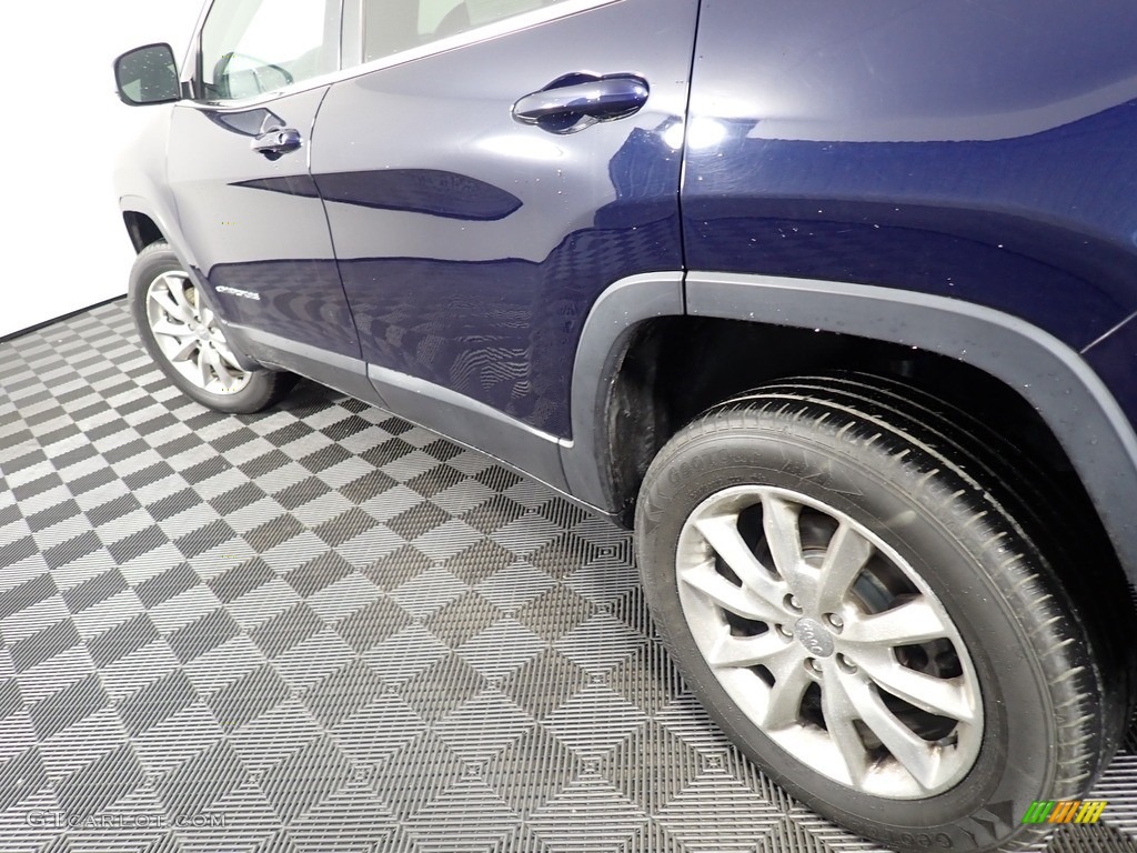 2014 Cherokee Limited 4x4 - True Blue Pearl / Vesuvio - Jeep Brown/Indigo Blue photo #13