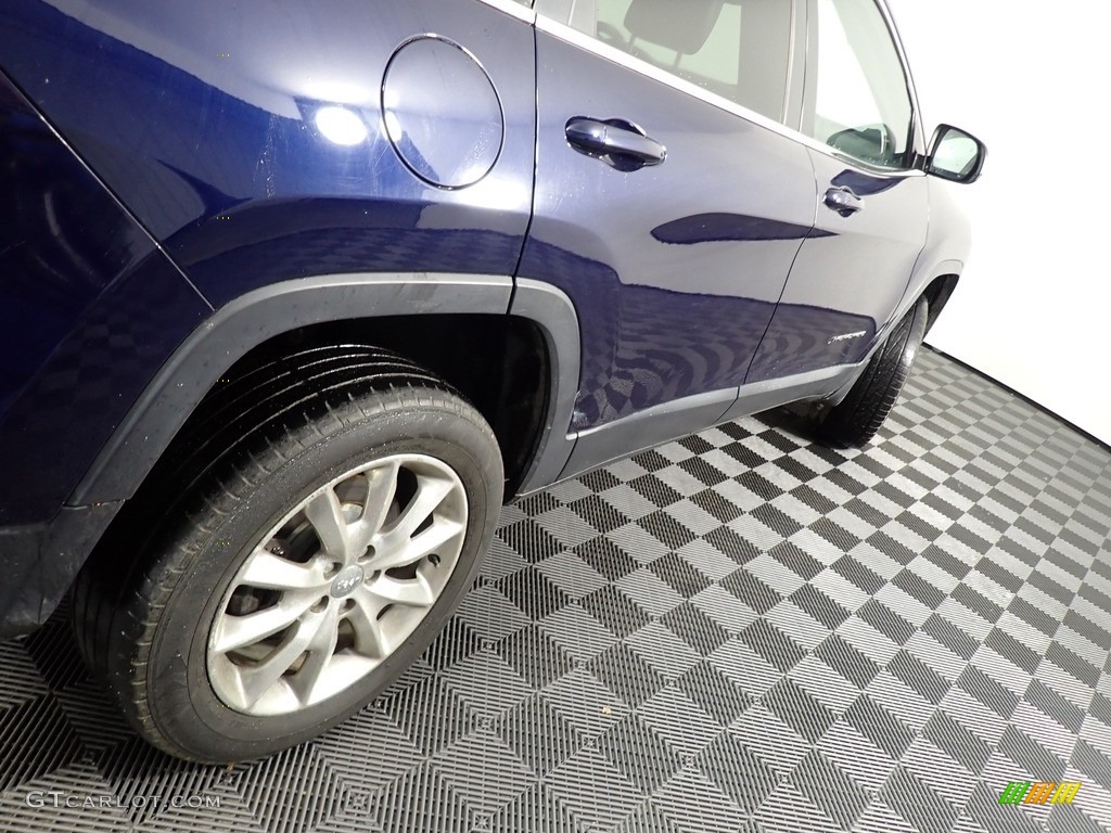 2014 Cherokee Limited 4x4 - True Blue Pearl / Vesuvio - Jeep Brown/Indigo Blue photo #21