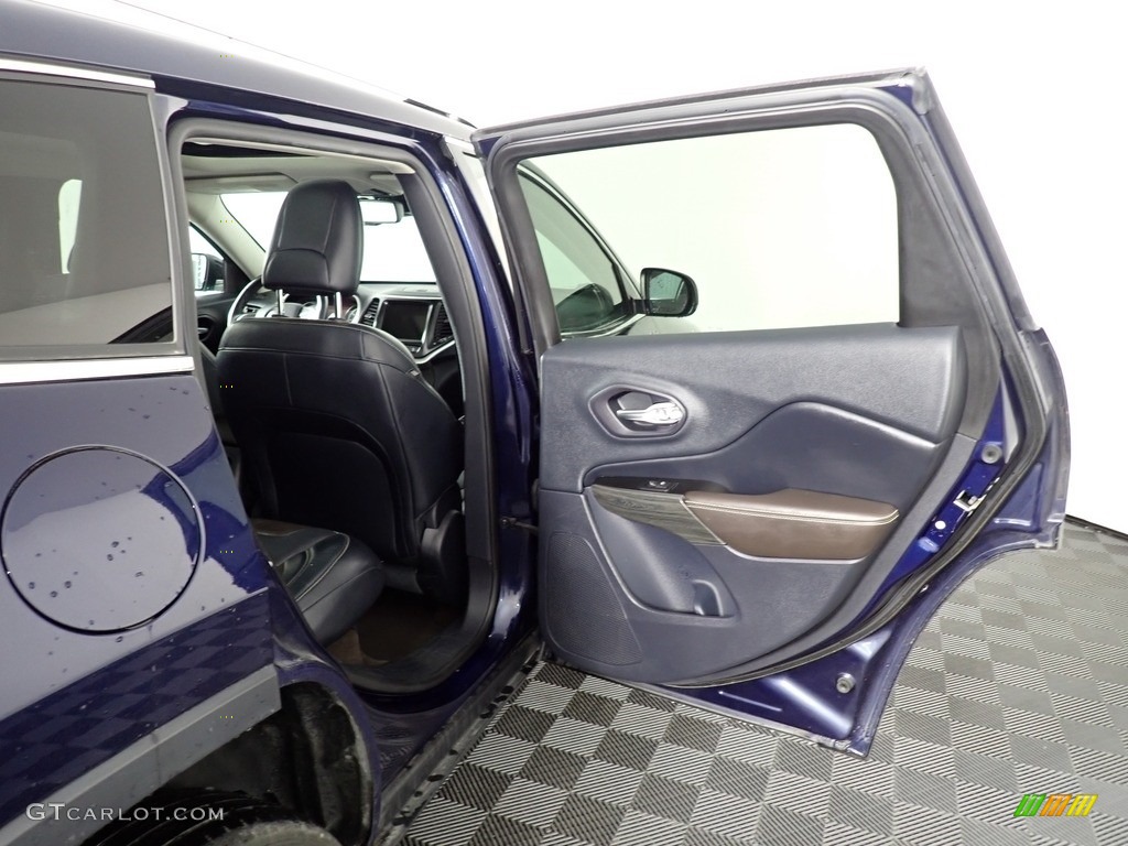 2014 Cherokee Limited 4x4 - True Blue Pearl / Vesuvio - Jeep Brown/Indigo Blue photo #40