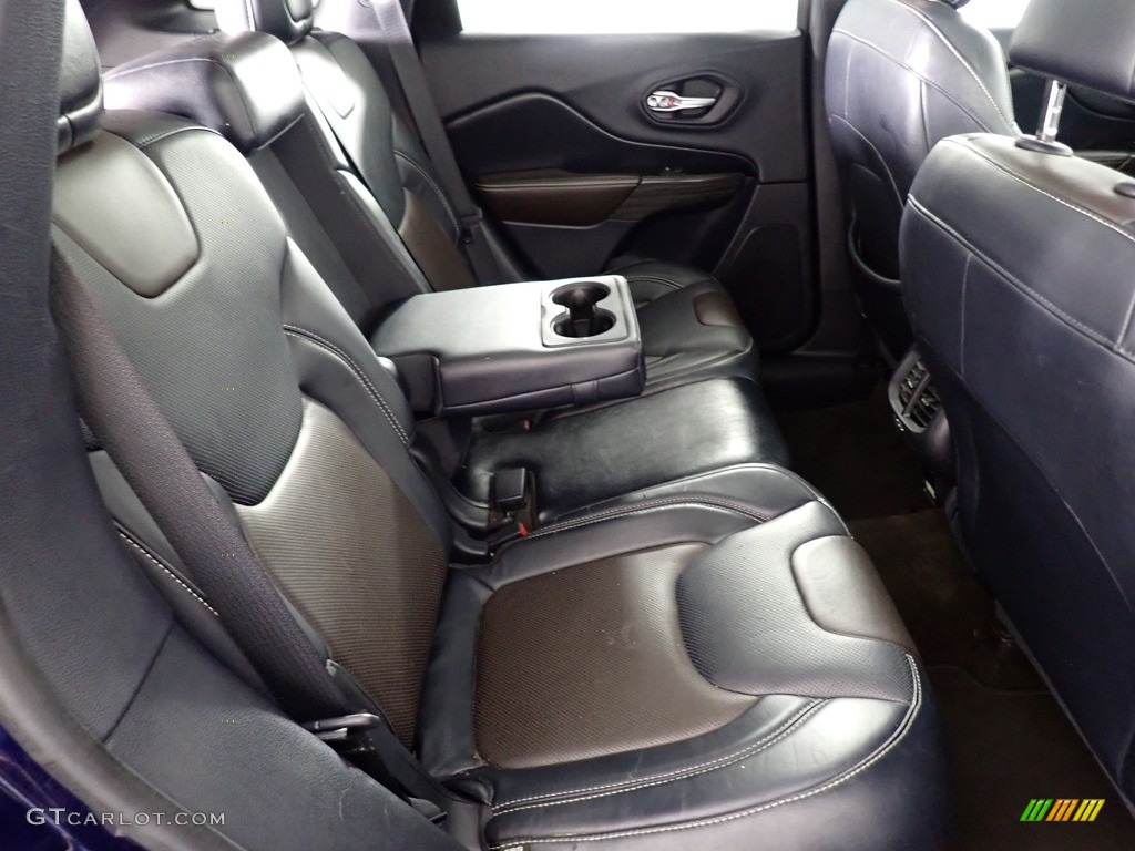 2014 Cherokee Limited 4x4 - True Blue Pearl / Vesuvio - Jeep Brown/Indigo Blue photo #41