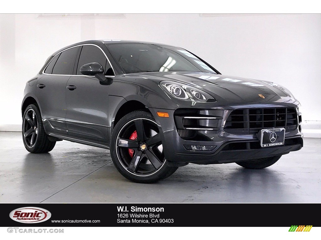 2018 Macan Turbo - Volcano Grey Metallic / Black/Garnet Red photo #1