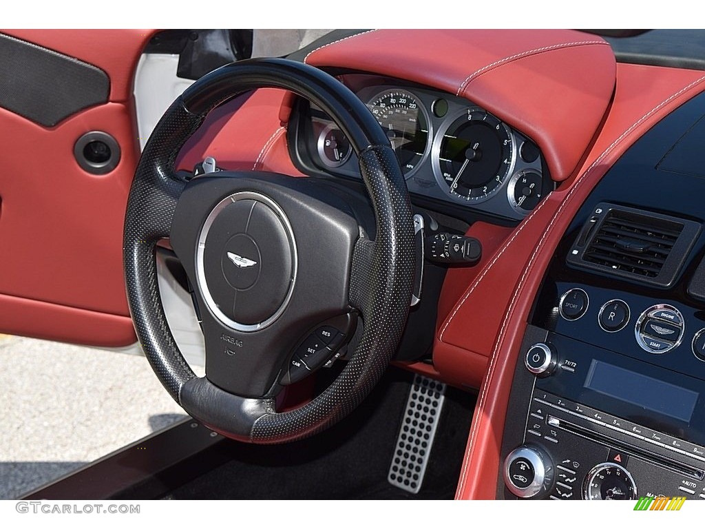 2012 Aston Martin V8 Vantage Roadster Chancellor Red Steering Wheel Photo #141880815