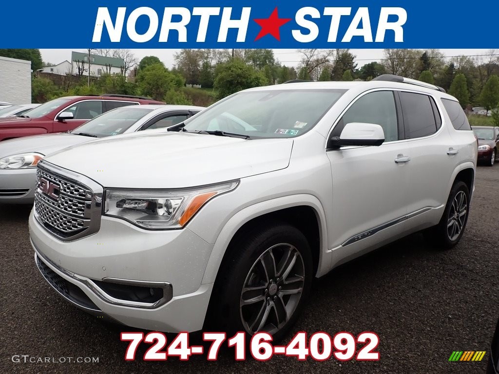 2018 Acadia Denali AWD - White Frost Tricoat / Cocoa/Shale photo #1