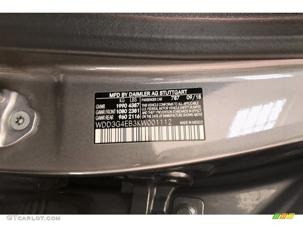 2019 A 220 Sedan - Mountain Grey Metallic / Titanium Grey/Black photo #11