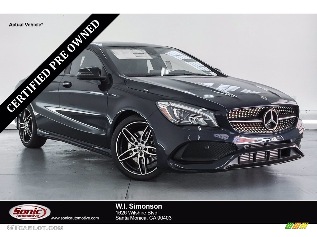 2018 CLA 250 Coupe - Lunar Blue Metallic / Black photo #1