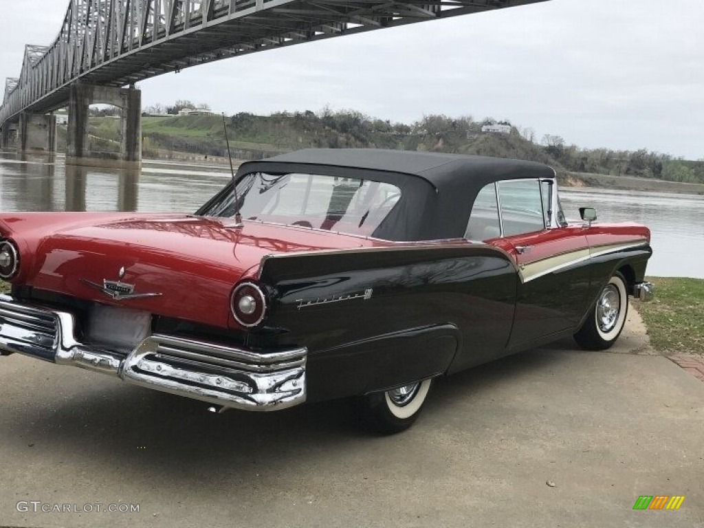 Raven Black/Flame Red 1957 Ford Fairlane 500 Sunliner Exterior Photo #141885147