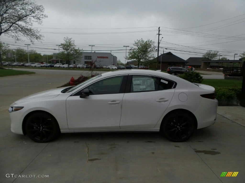Snowflake White Pearl Mica 2021 Mazda Mazda3 2.5 Turbo Sedan AWD Exterior Photo #141885156