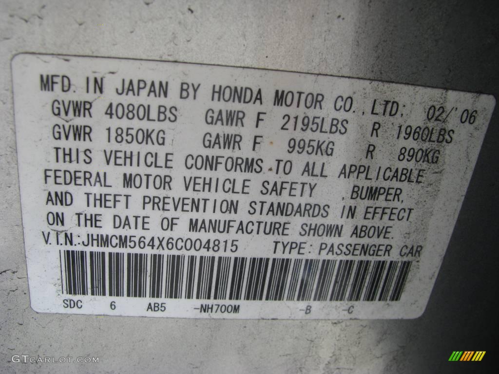 2006 Accord LX Sedan - Alabaster Silver Metallic / Gray photo #19