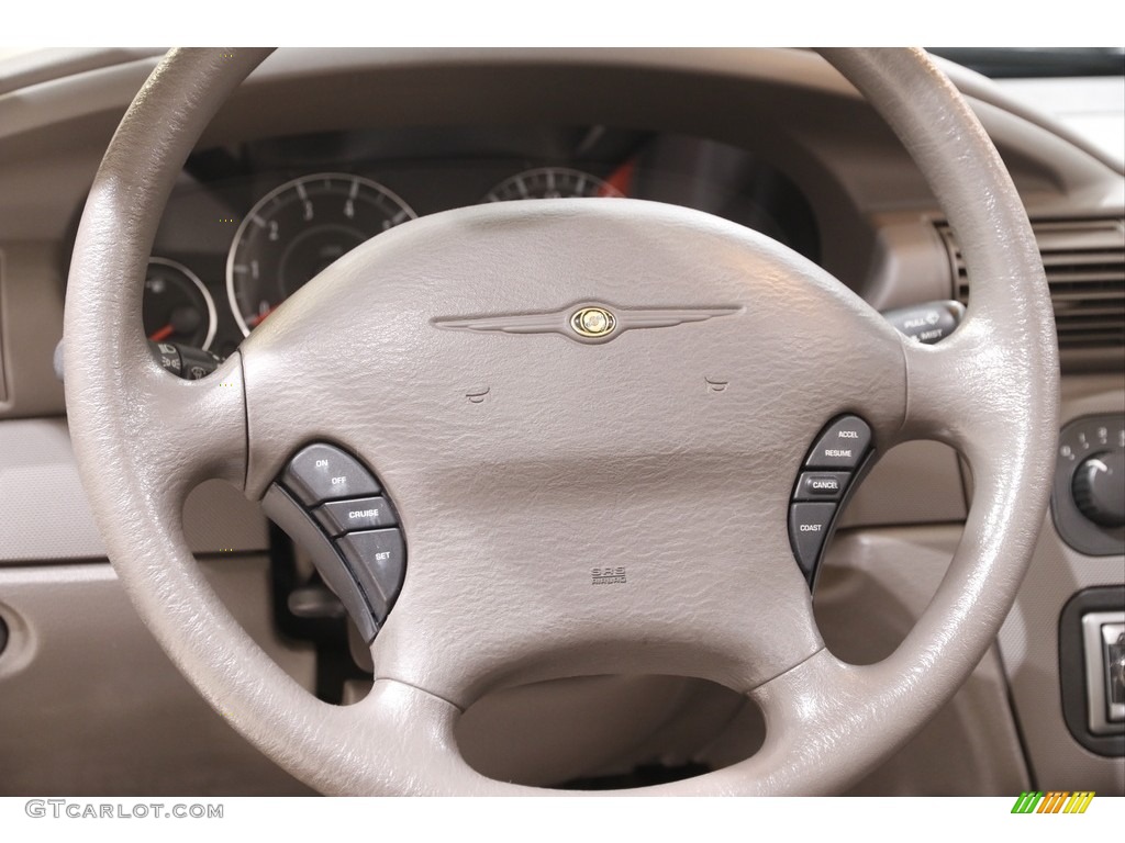 2003 Chrysler Sebring LX Convertible Taupe Steering Wheel Photo #141890821
