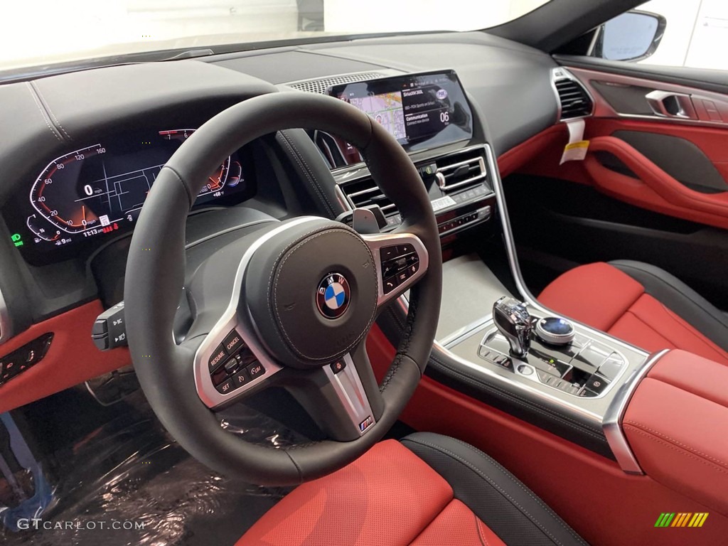 2022 8 Series 840i Gran Coupe - Individual Dravit Gray Metallic / Fiona Red/Black photo #12