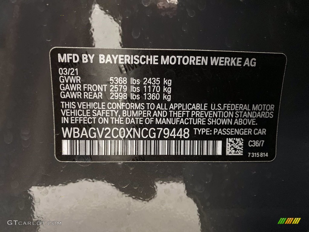 2022 BMW 8 Series 840i Gran Coupe Color Code Photos