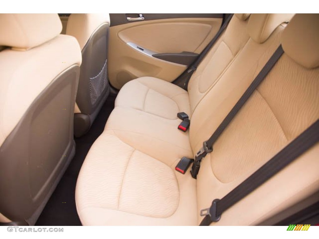 2012 Accent GLS 4 Door - Boston Red / Beige photo #4