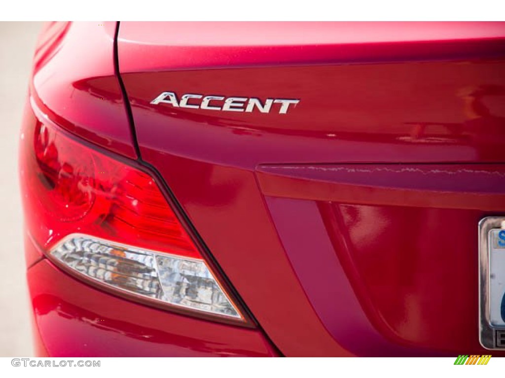 2012 Accent GLS 4 Door - Boston Red / Beige photo #10