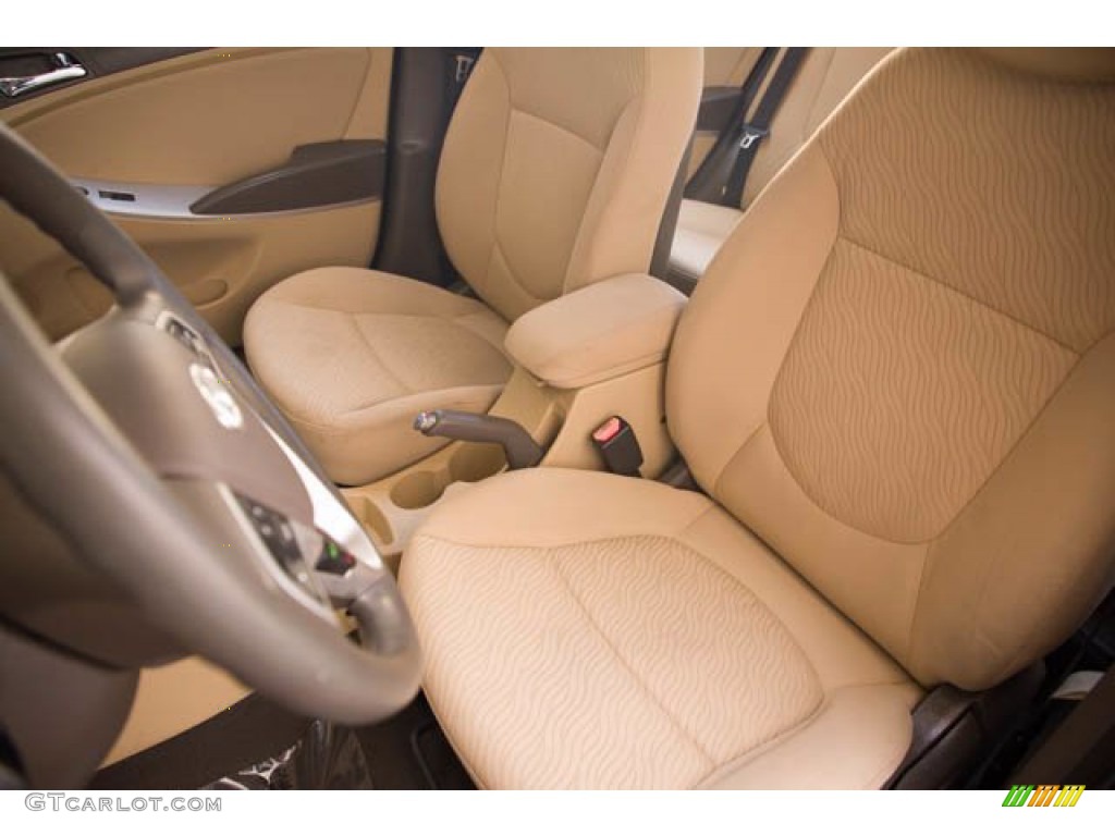 2012 Accent GLS 4 Door - Boston Red / Beige photo #15