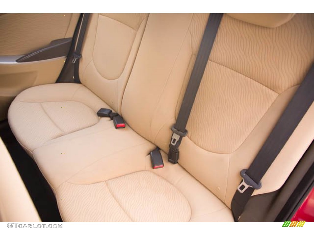 2012 Accent GLS 4 Door - Boston Red / Beige photo #16