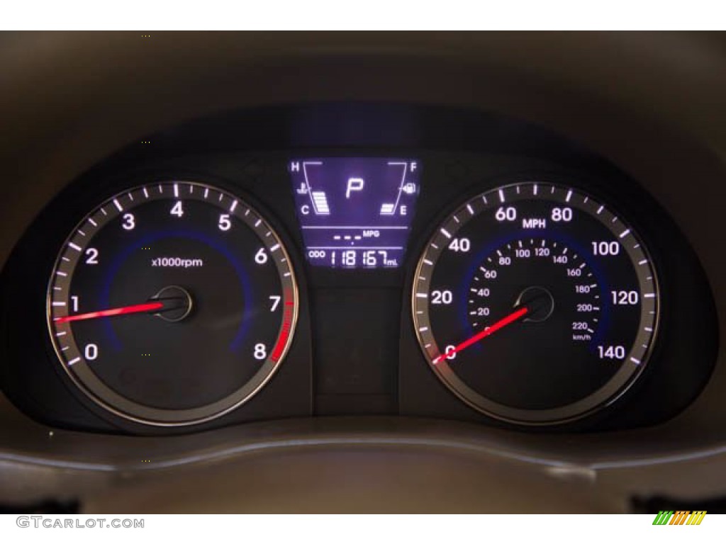 2012 Accent GLS 4 Door - Boston Red / Beige photo #22